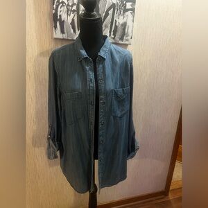 Denim Button-Up Shirt